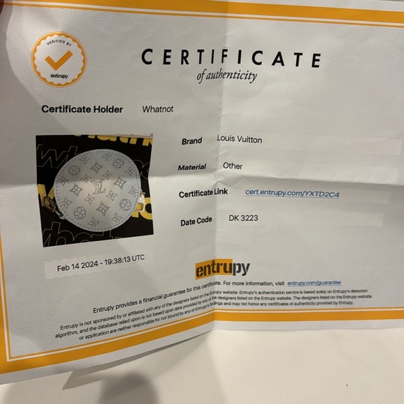 Louis Vuitton Authentic Blue Round Monogram Pouch w/ Certificate of Authenticity - Picture 7 of 7